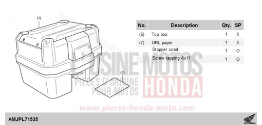 KIT,TOP BOX 38L CRF1100D4R de 2024